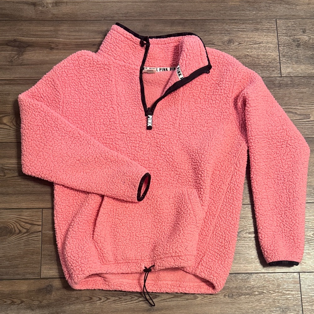 Victoria's Secret Pink Sherpa Quarter Zip